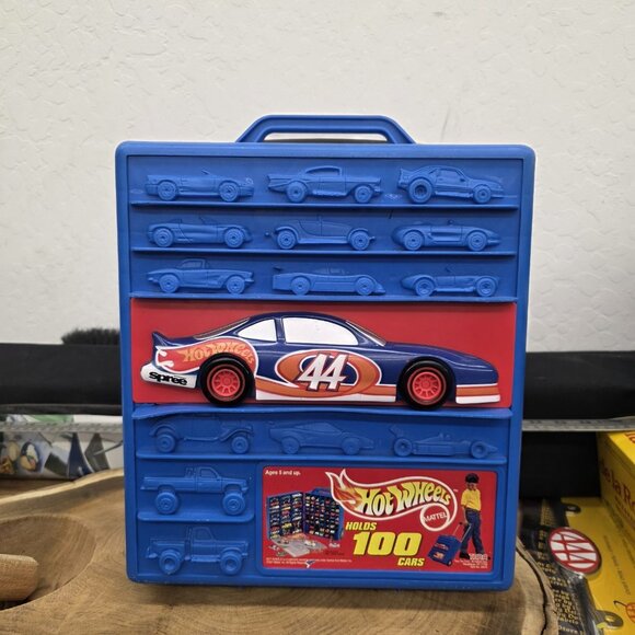 Hot Wheels Vintage 1997 100 Car Rolling Carrying Case W/Extended Handle No Cars - Picture 4 of 12